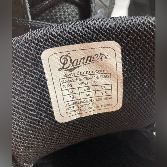 Danner Mens‎ Scorch 8" Leather Textile Side-Zip Tactical Boots Black Size 10 D - Picture 5 of 10